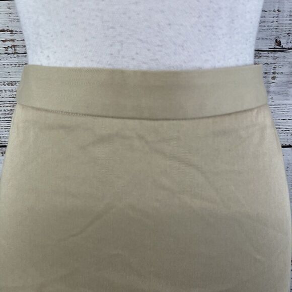 Banana Republic Skirt size 0 Khaki A Line Flared Stretch Modest Peasant High Low - Picture 3 of 10